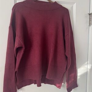 NEW DKNY Rich Burgundy/Maroon Crew Neck Sweater